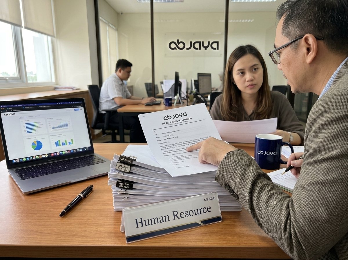 gambar karyawan yang sedang konsultasi dengan HRD