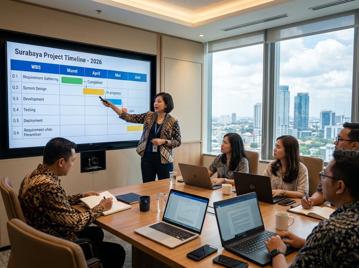 gambar orang presentasi gantt chart