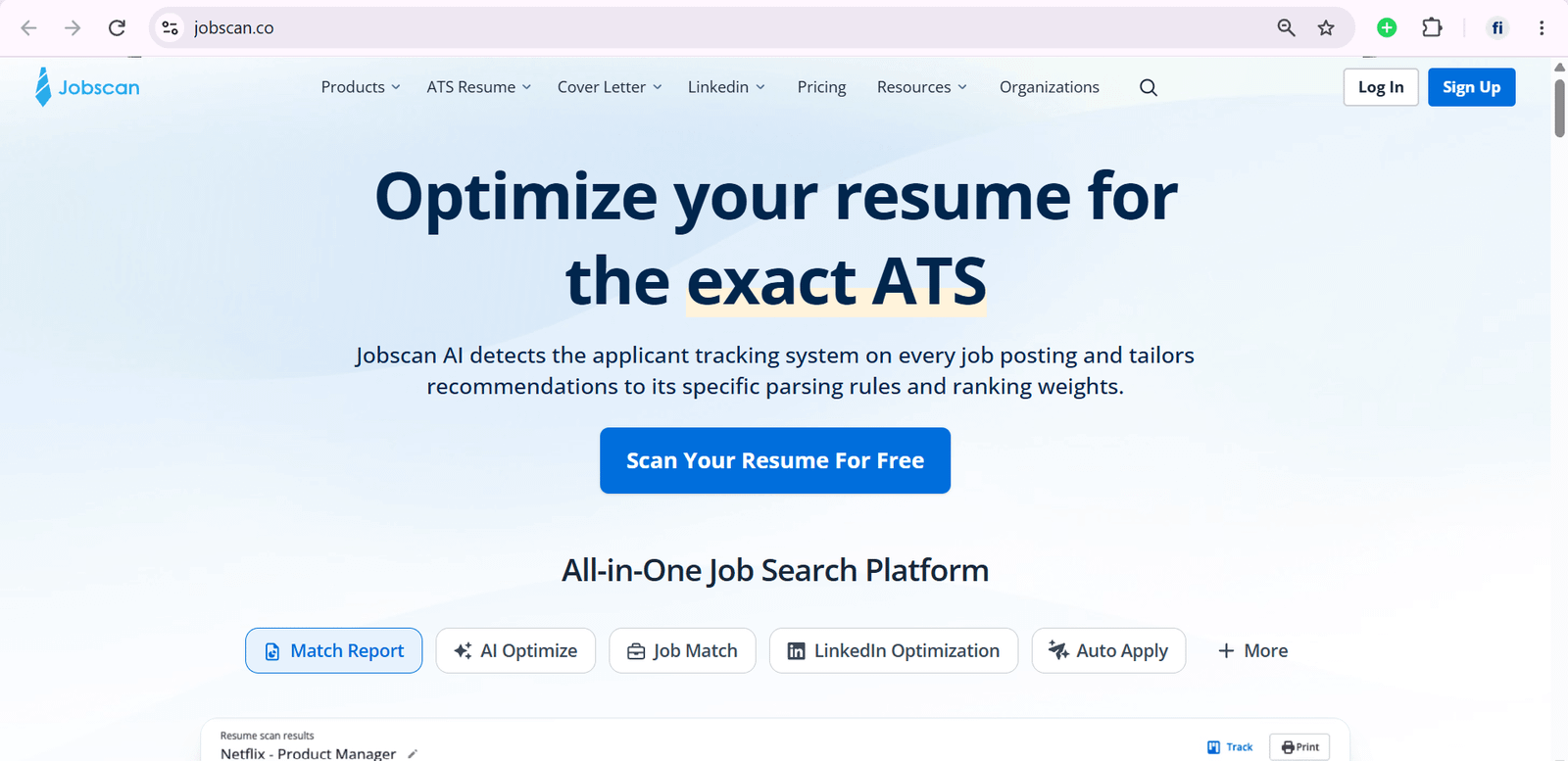 website jobscan